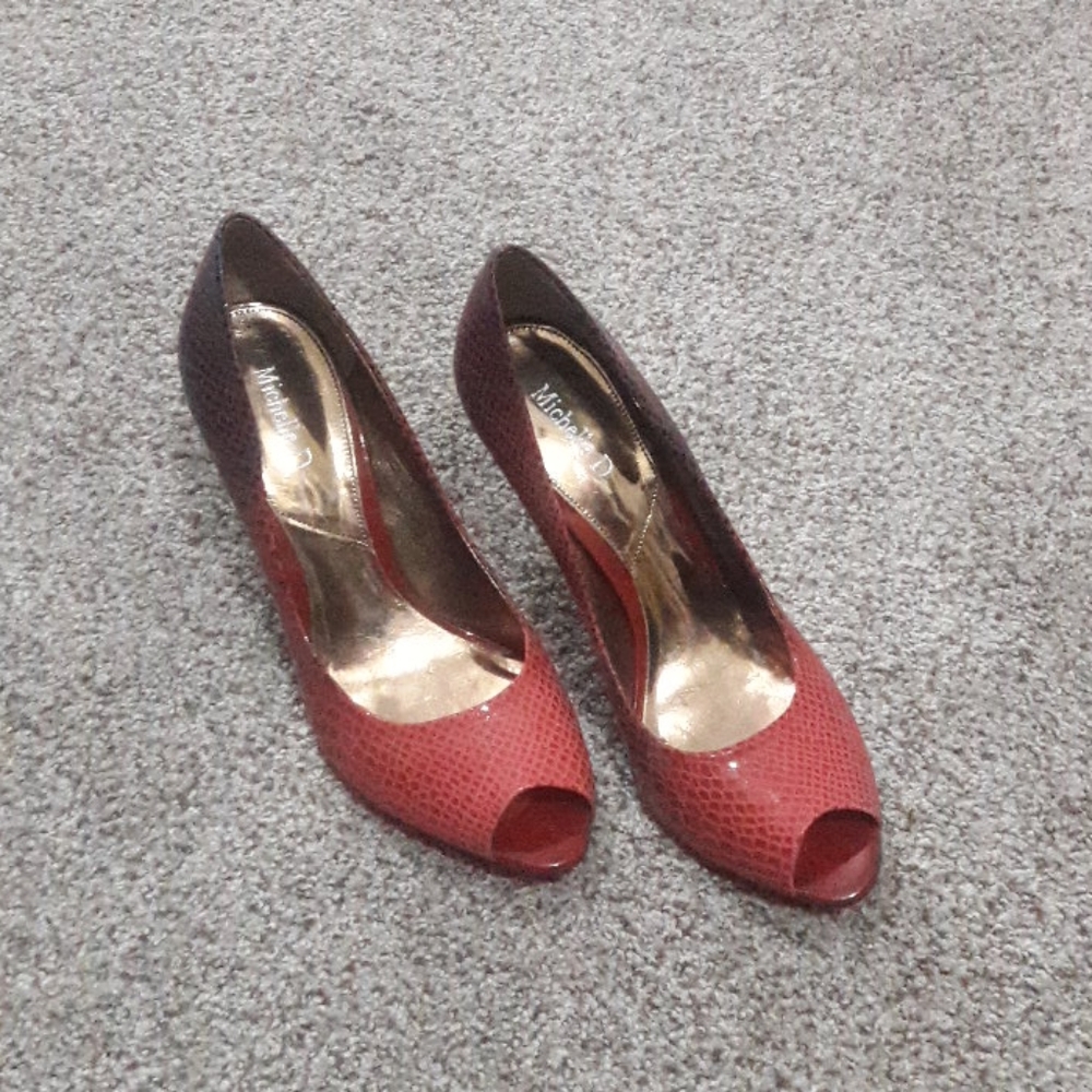 3 inch leather two heels.
